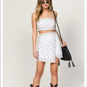 TOBI Crop top skirt set